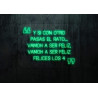 Carteles de Neón Led - Luces de neón "Felices los cuatro"